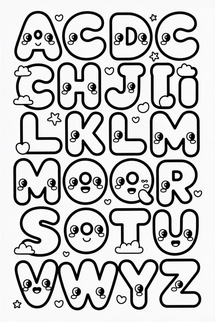 13+ Alphabet letters coloring pages free printable