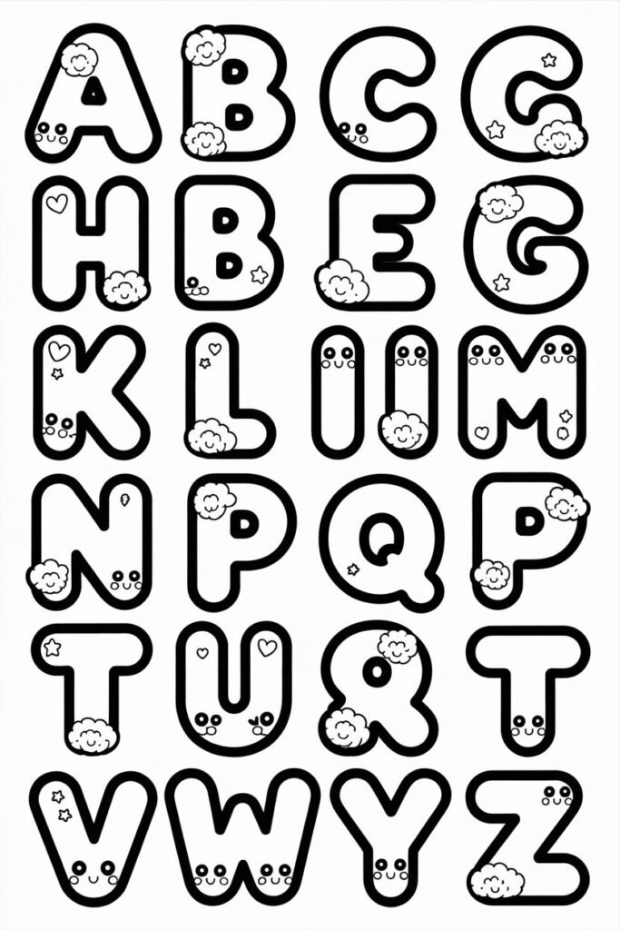 13+ Alphabet letters coloring pages free printable