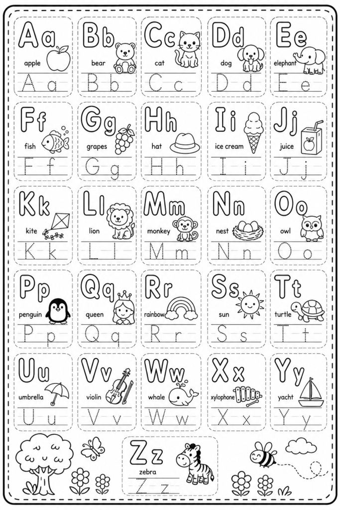13+ Alphabet letters coloring pages free printable