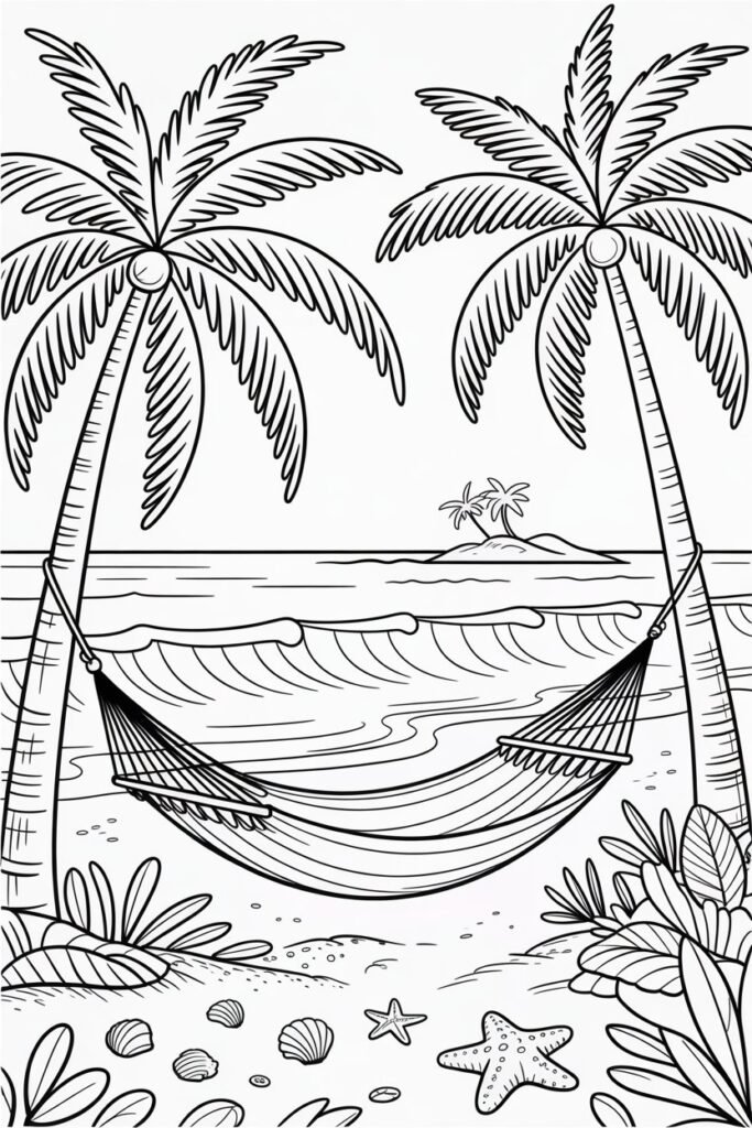 Beach Coloring Pages Free Printable
