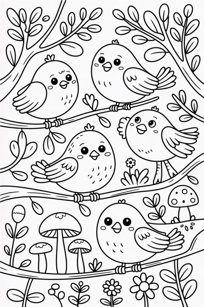 10+ Birds coloring pages free printable 