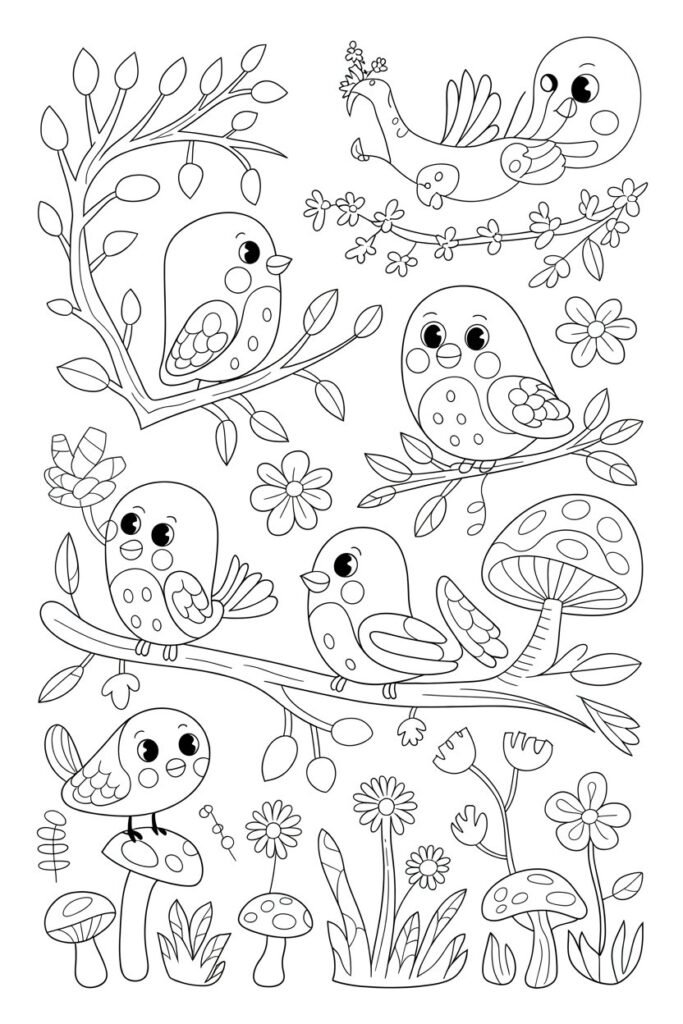 10+ Birds coloring pages free printable 