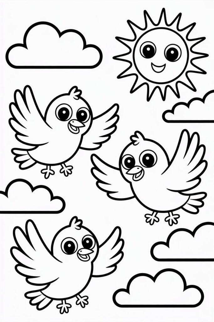 10+ Birds coloring pages free printable 