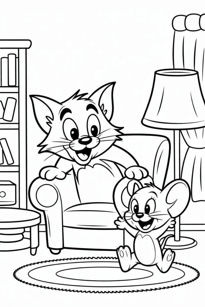 9+ Tom and Jerry cartoon coloring pages free printable