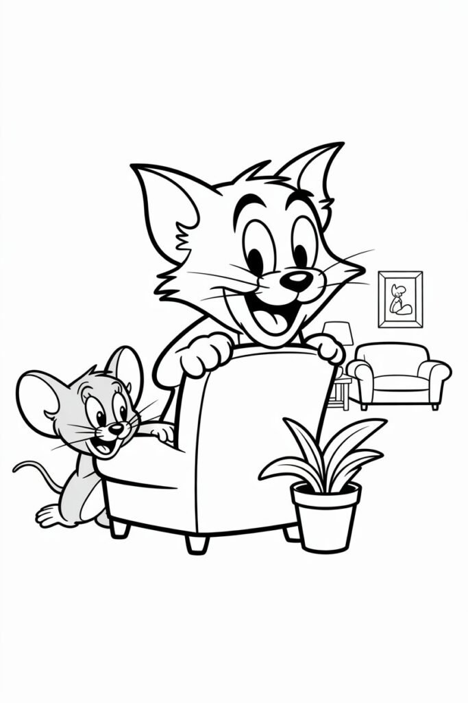 9+ Tom and Jerry cartoon coloring pages free printable