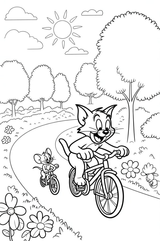 9+ Tom and Jerry cartoon coloring pages free printable