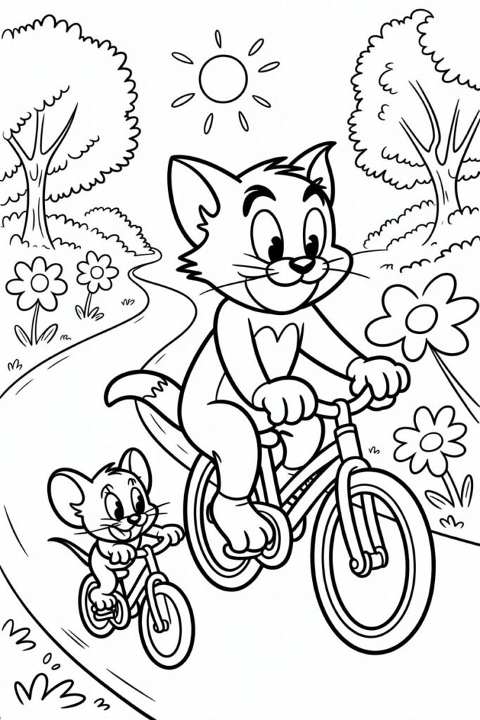 9+ Tom and Jerry cartoon coloring pages free printable