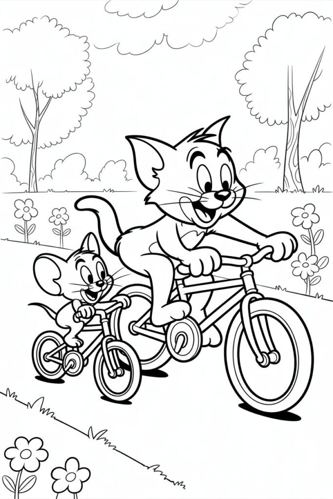 9+ Tom and Jerry cartoon coloring pages free printable