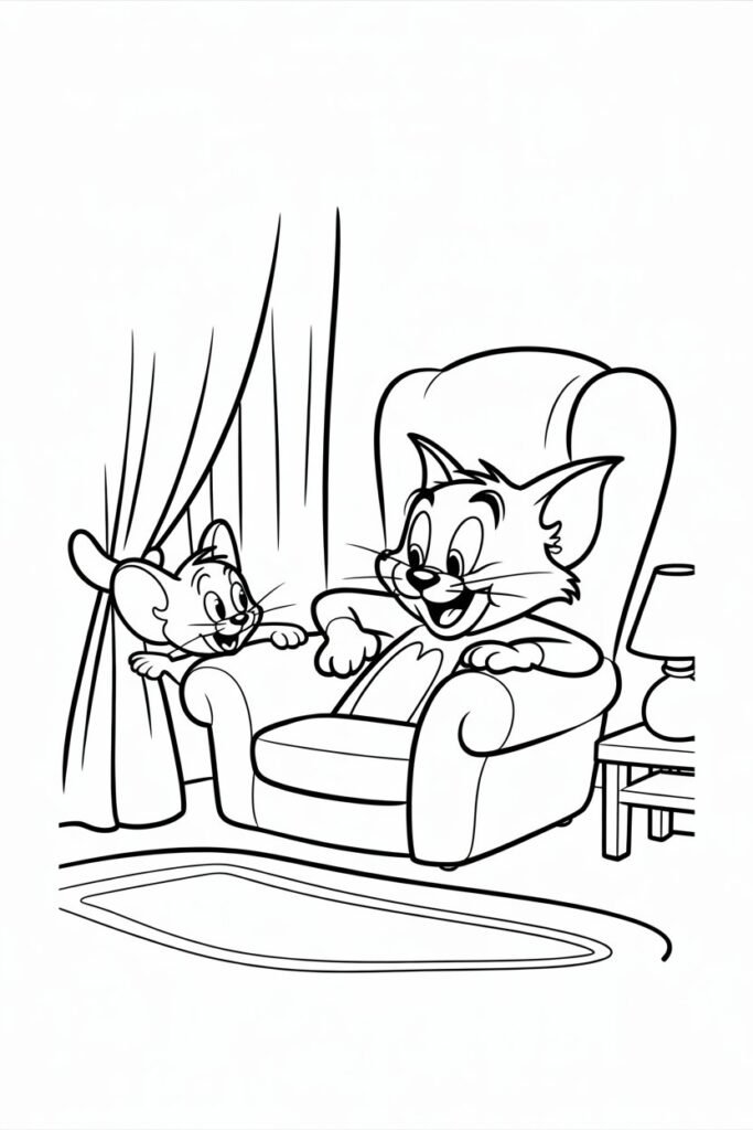 9+ Tom and Jerry cartoon coloring pages free printable