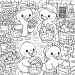 Cute ducks coloring pages free printable