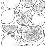 5 Citrus Fruits coloring pages free printable