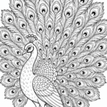 Peacock coloring pages free printable