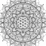 Geometric Mandala coloring pages
