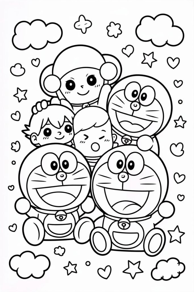 11+ Doremon coloring pages free printable