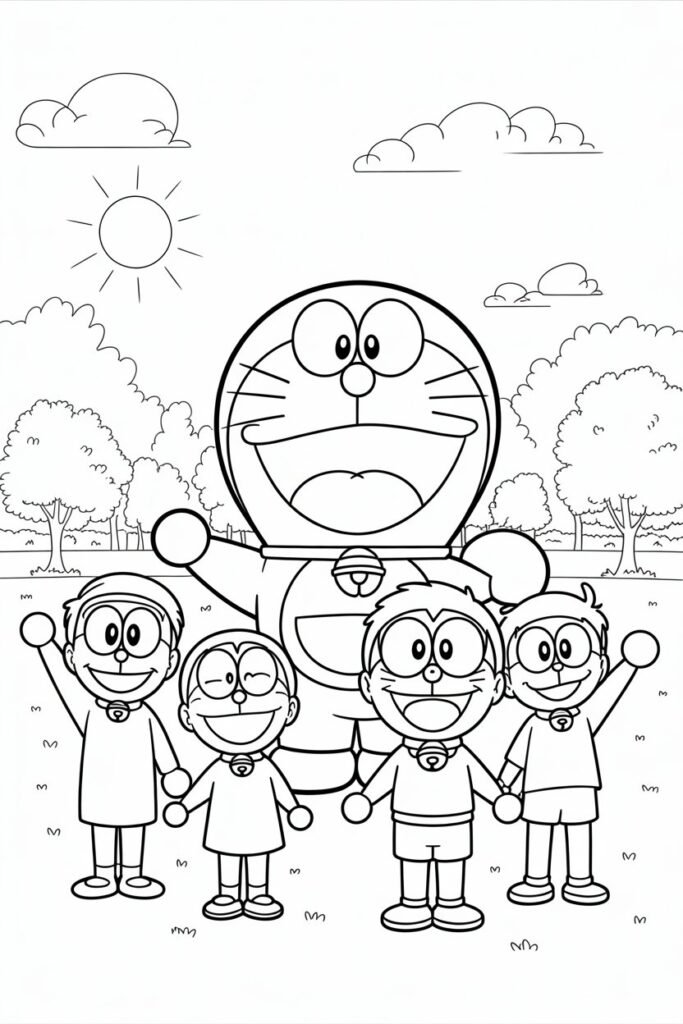 11+ Doremon coloring pages free printable