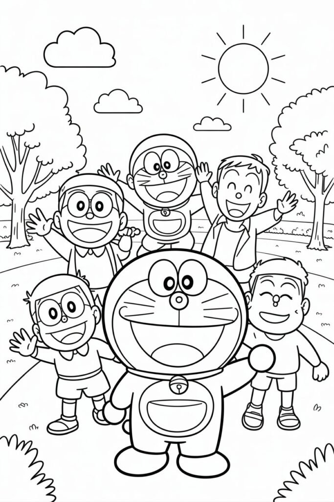 11+ Doremon coloring pages free printable