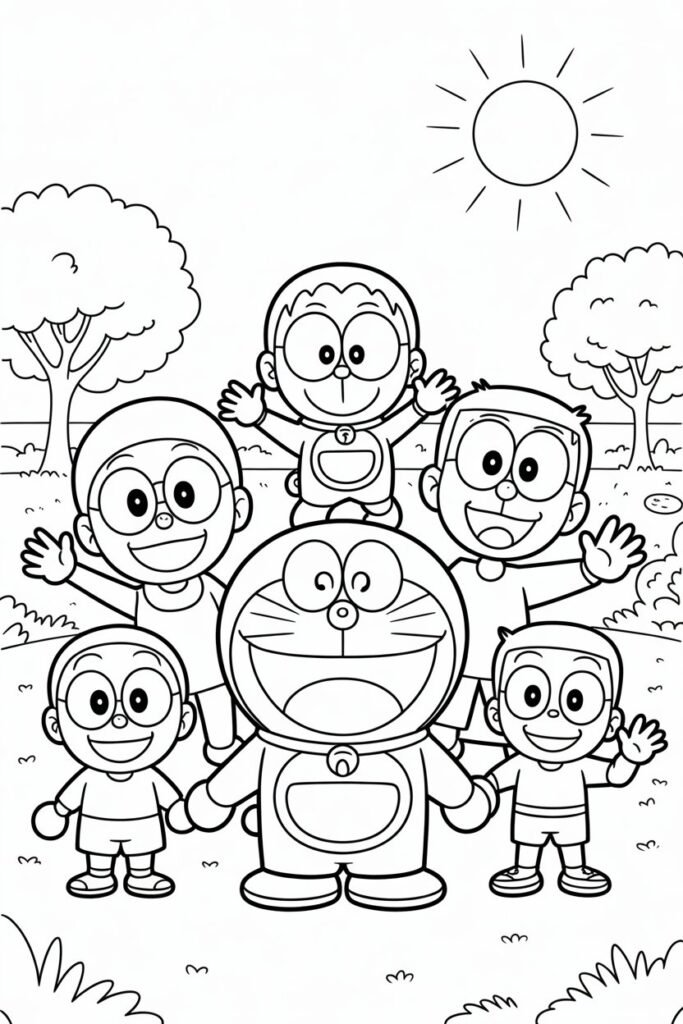 11+ Doremon coloring pages free printable