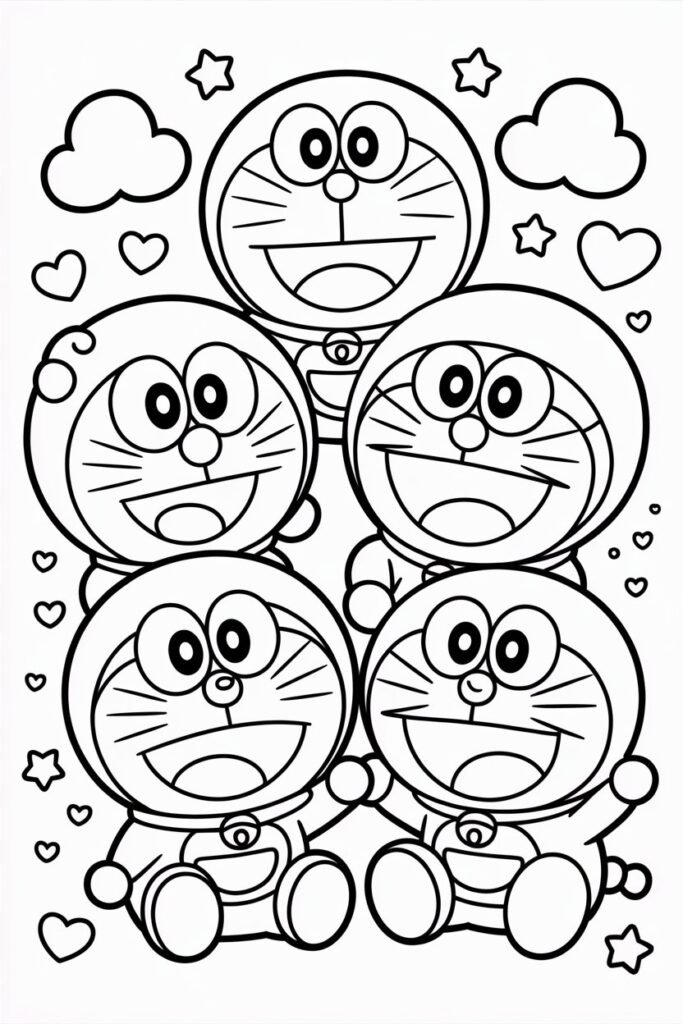 11+ Doremon coloring pages free printable