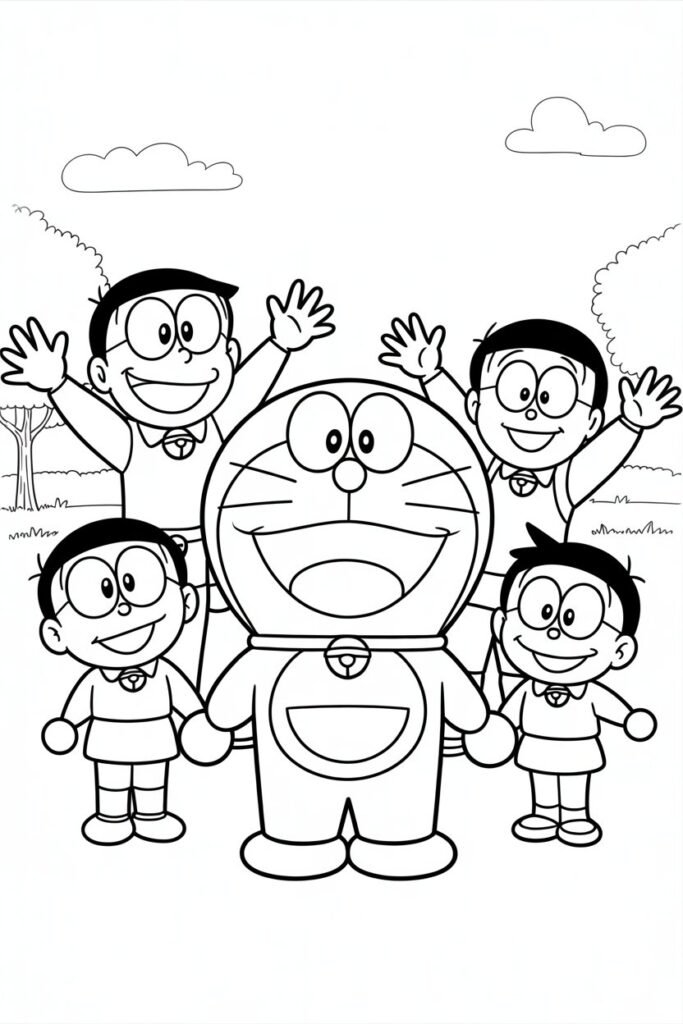 11+ Doremon coloring pages free printable