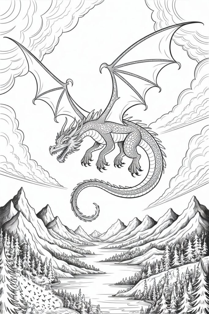 Dragon coloring pages free printable