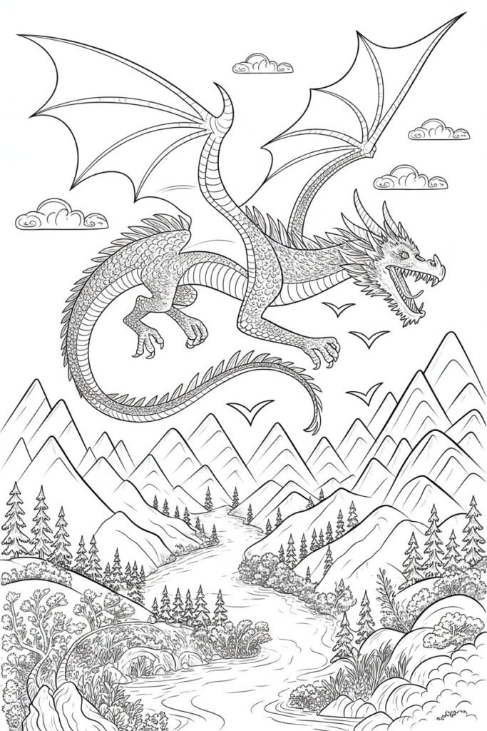 Dragon coloring pages free printable