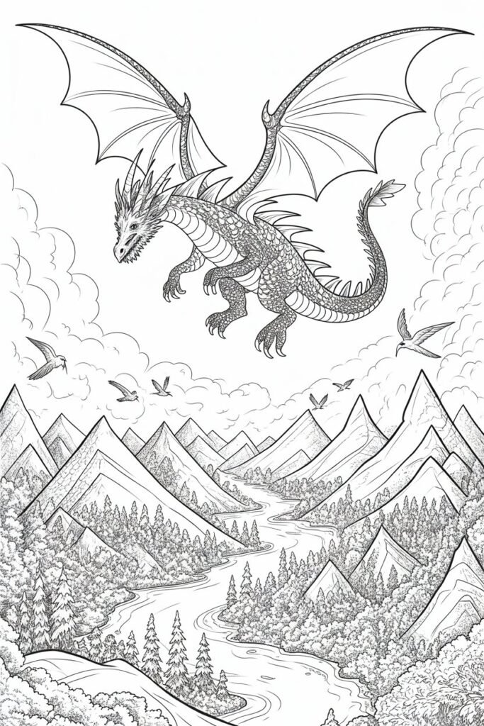 Dragon coloring pages free printable