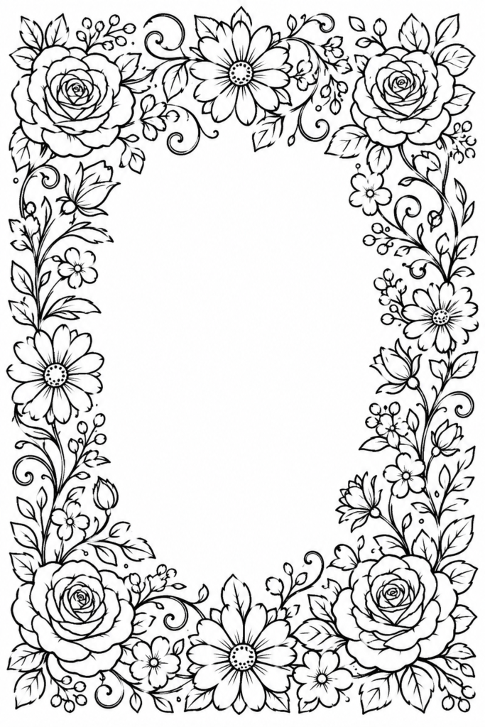 Frames coloring pages