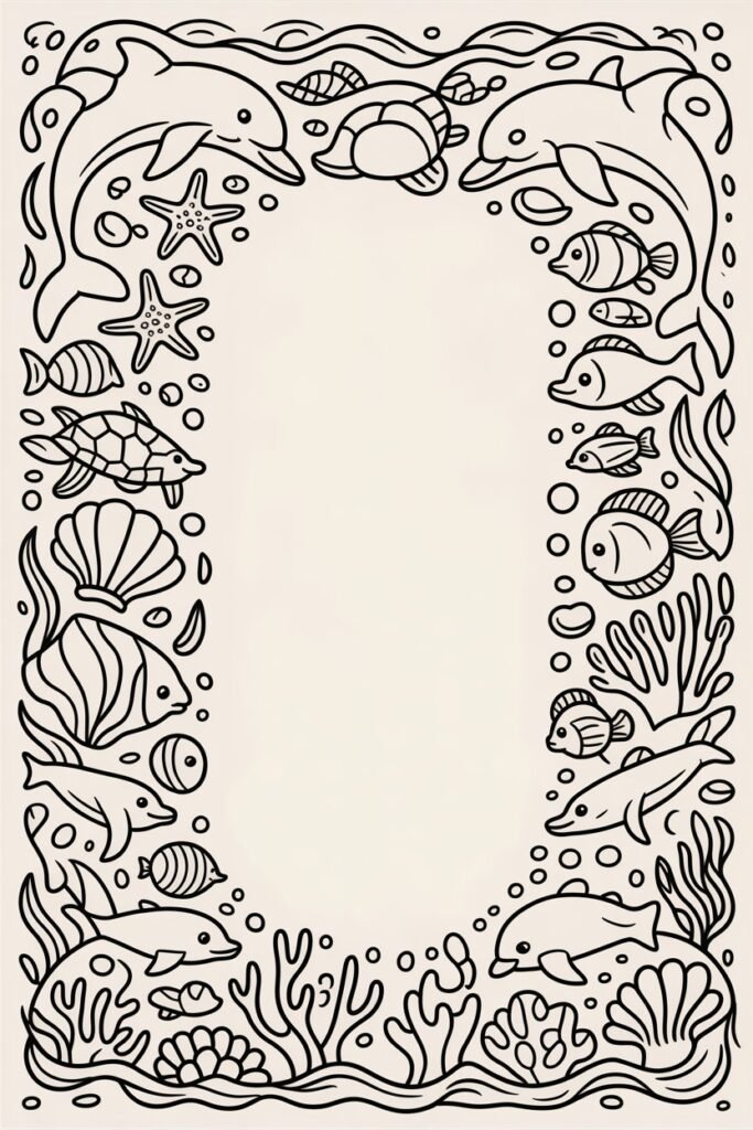 Frames coloring pages