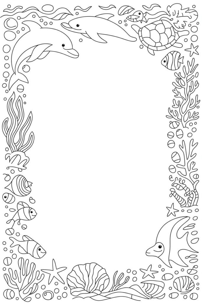 Frames coloring pages