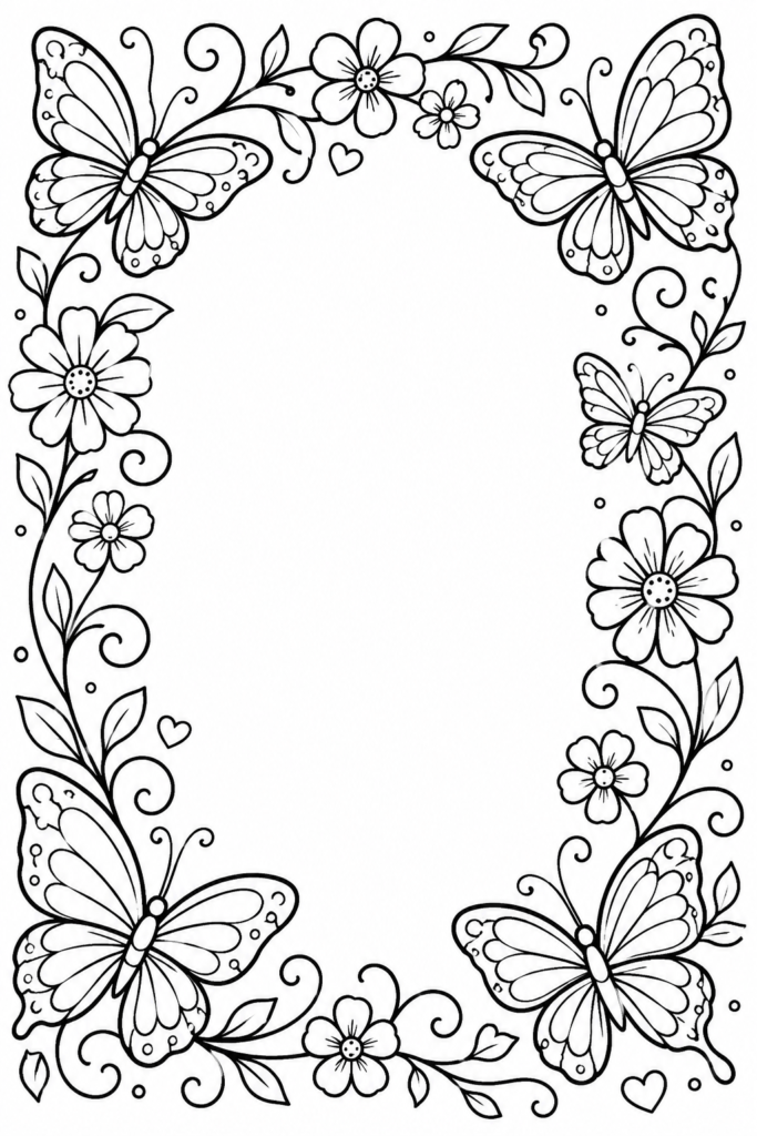 Frames coloring pages