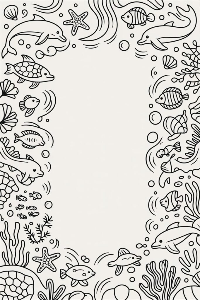Frames coloring pages