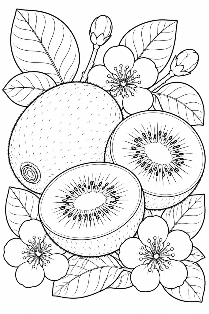Fruits coloring pages free printable