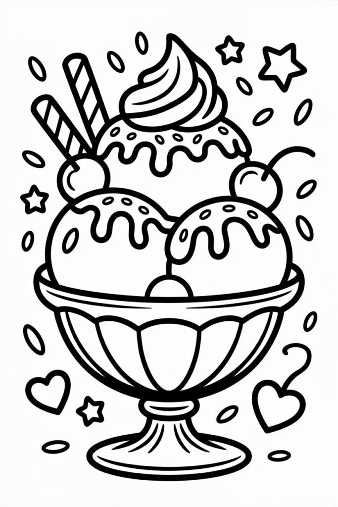 8+ Ice Cream Coloring Pages Free Printable