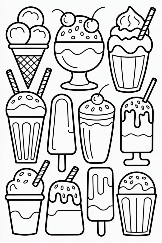 8+ Ice Cream Coloring Pages Free Printable