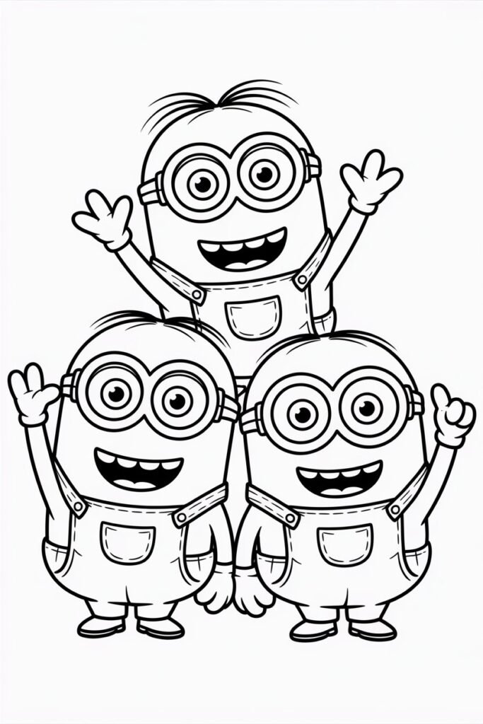 8 Minions coloring pages free printable