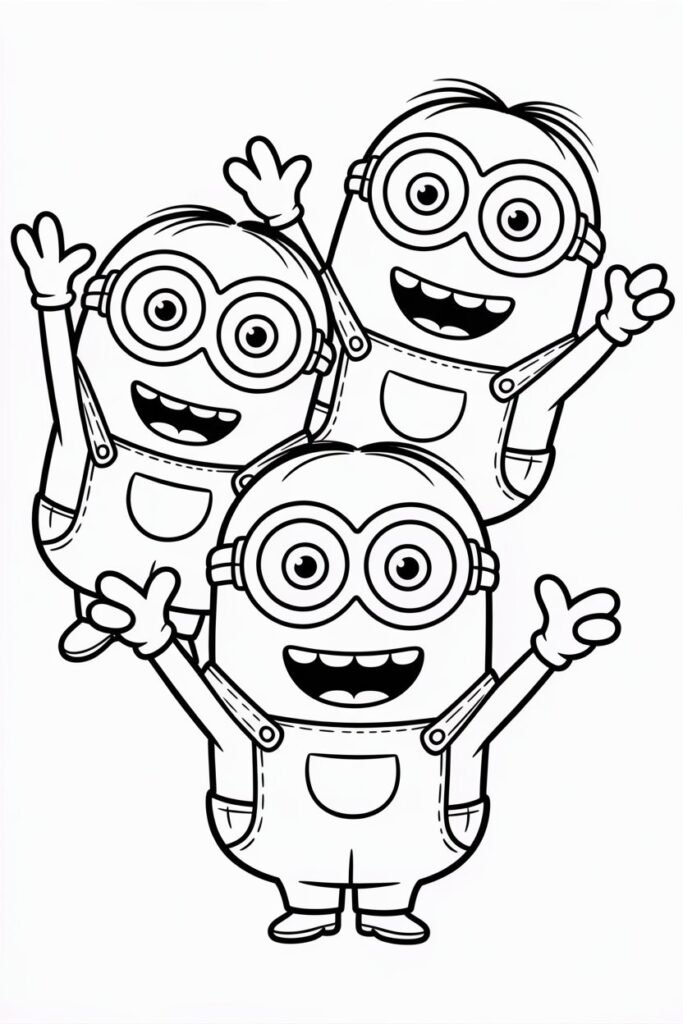 8 Minions coloring pages free printable