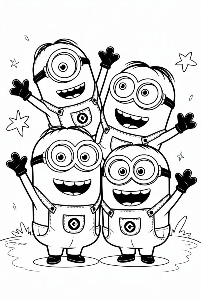 8 Minions coloring pages free printable