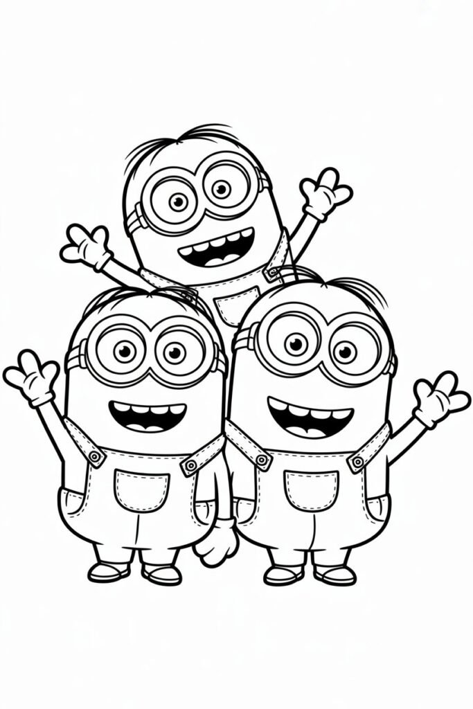 8 Minions coloring pages free printable