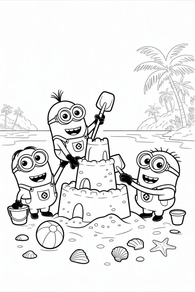 8 Minions coloring pages free printable