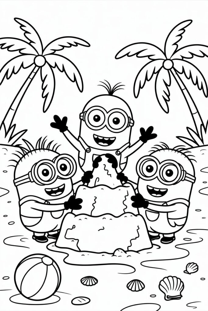8 Minions coloring pages free printable