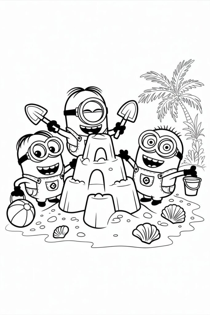 8 Minions coloring pages free printable