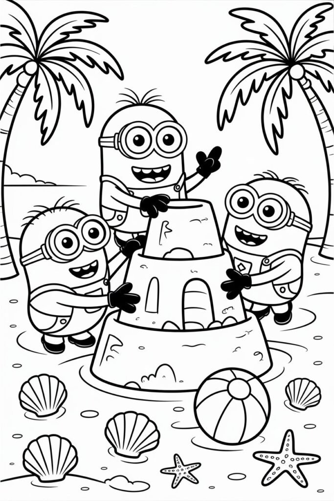 8 Minions coloring pages free printable