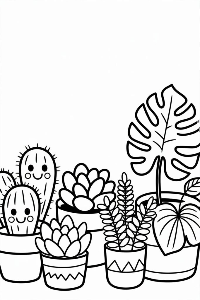 Plants coloring pages