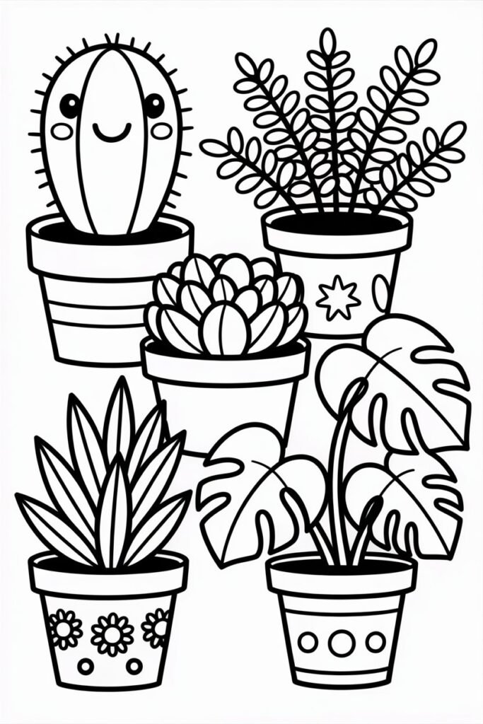 Plants coloring pages