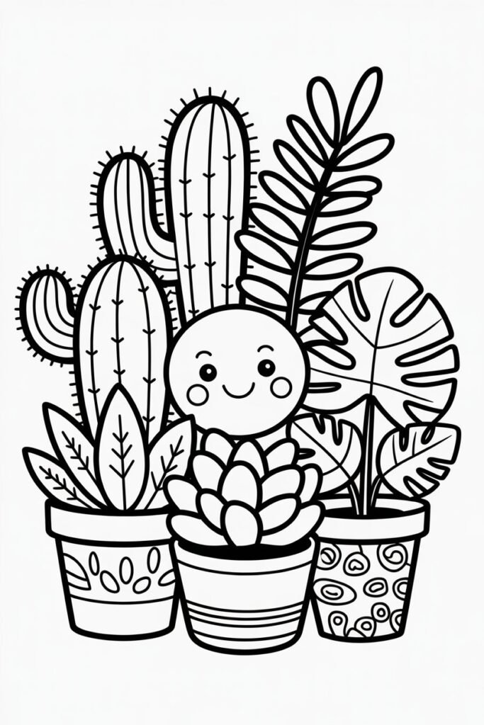 Plants coloring pages