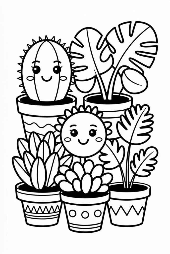 Plants coloring pages