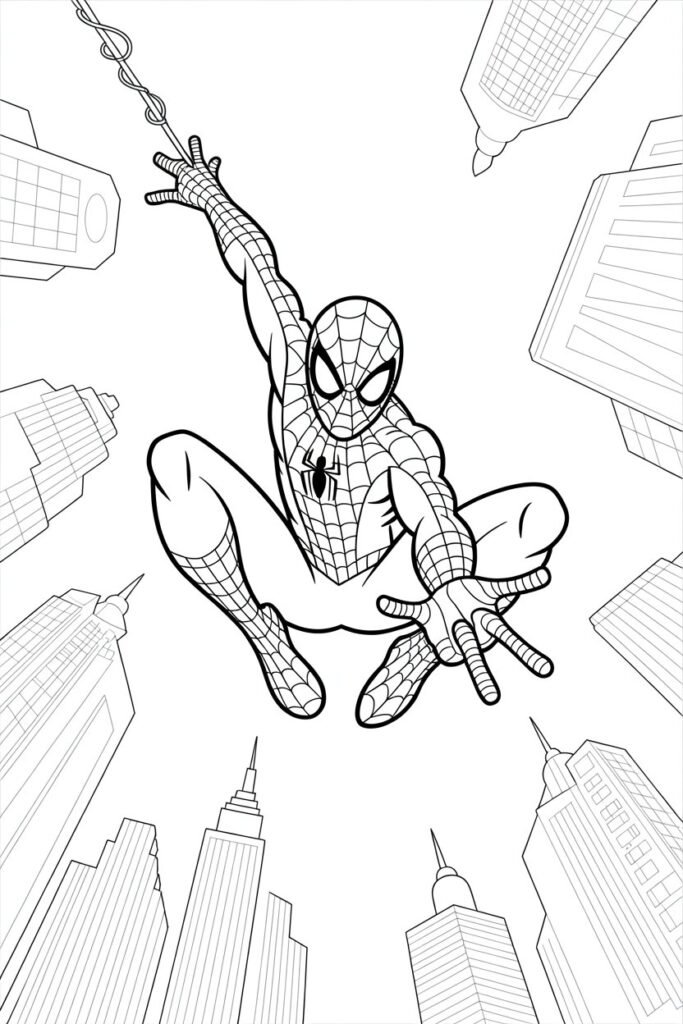 11+ Spiderman coloring pages free printable