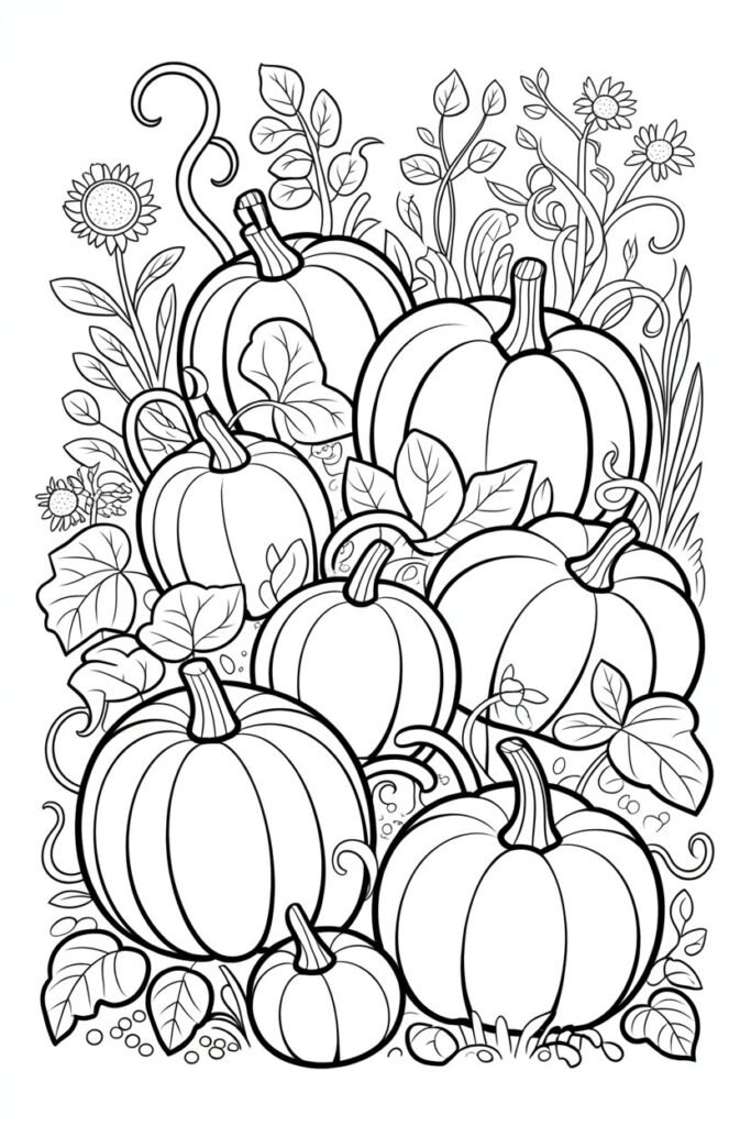 Vegetables coloring pages