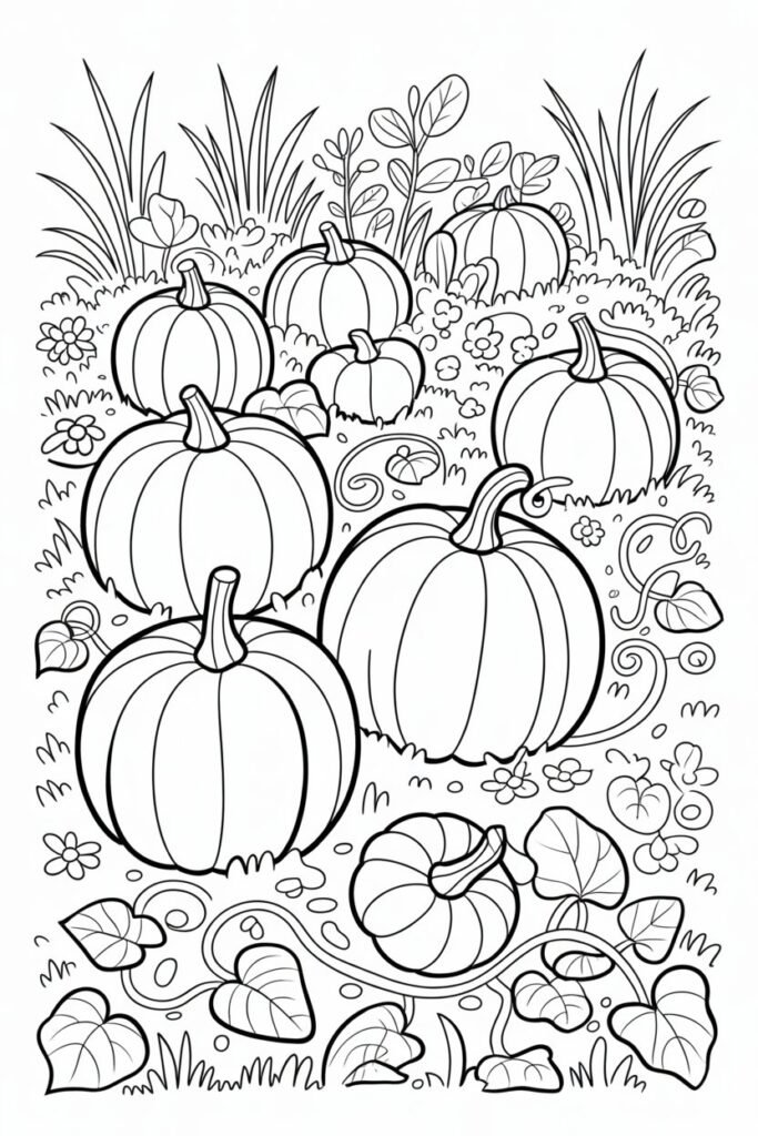 Vegetables coloring pages