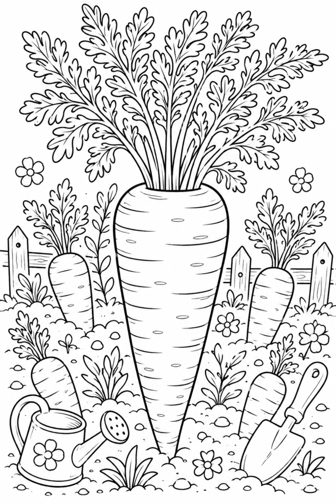 Vegetables coloring pages